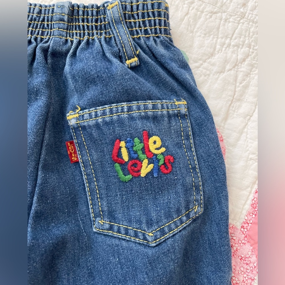 Vintage Little Levis flare denim jeans outfit red tab - Picture 4 of 12